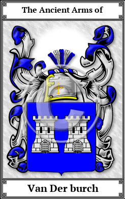 Van Der burch Family Crest Download (JPG)  Book Plated - 150 DPI